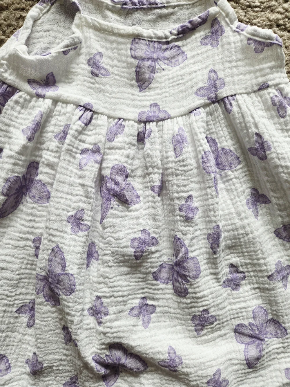 LILA & JACK Girls 2 Pc Set Purple Butterfly Pinafore Dress w/Purple Top Size 4T